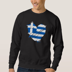 Greece Flag I love Greece It is in my DNA for Gre Sweatshirt