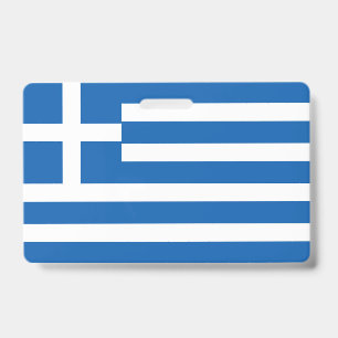 Greece Flag ID Badge