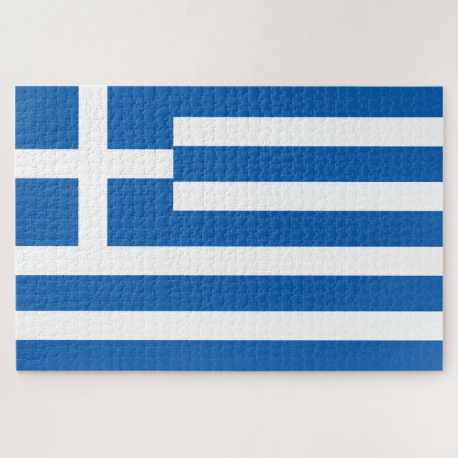 Greece Flag Jigsaw Puzzle (Horizontal)