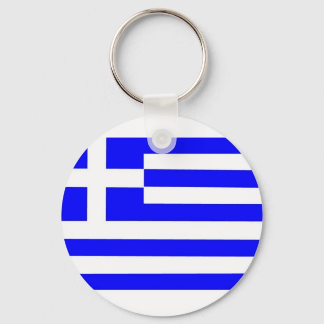 Greece Flag Key Ring (Front)
