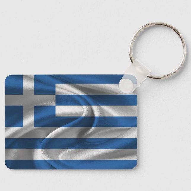 Greece Flag Keychain (Front)