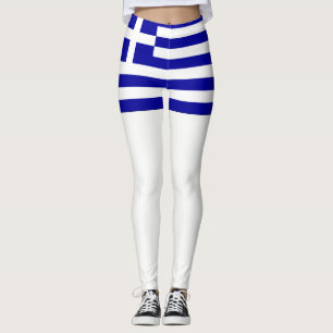 Greece flag leggings