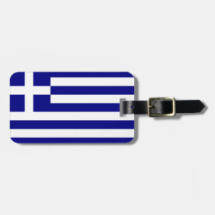 Greece flag luggage tag