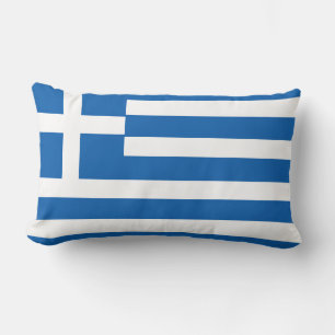 Greece Flag Lumbar Cushion