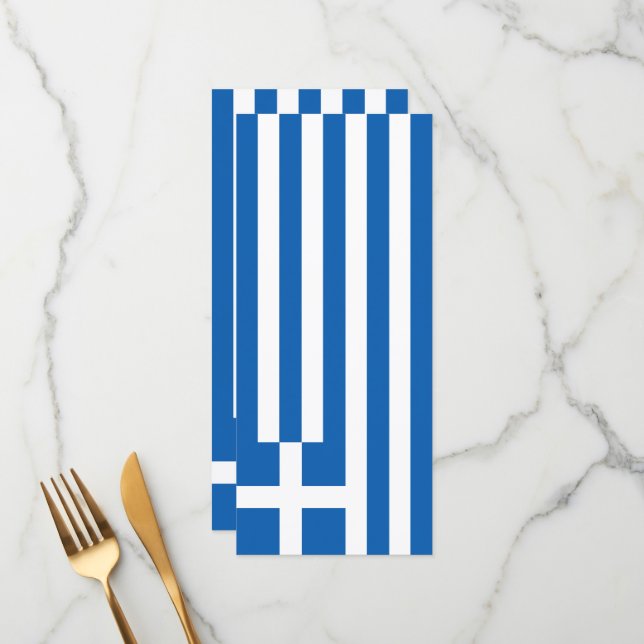 Greece flag menu (Front/Back In Situ)