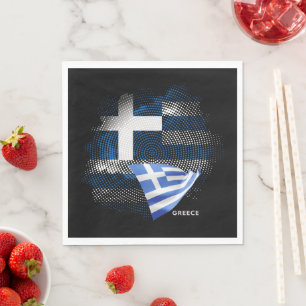 Greece flag napkin