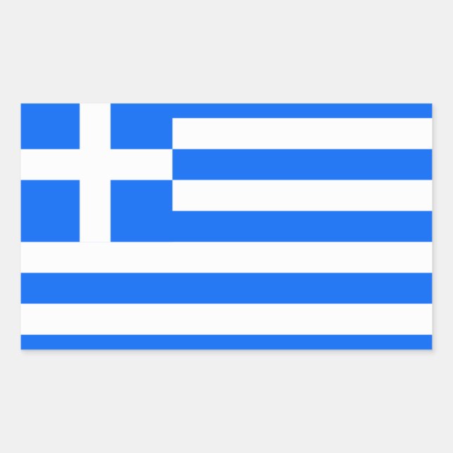 Greece: Flag of Greece Rectangular Sticker (Front)