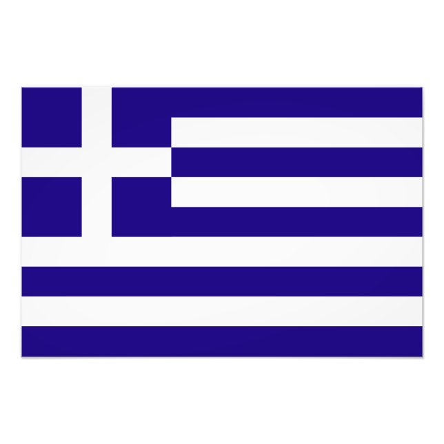 Greece Flag Photo Print (Front)