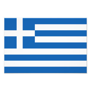 Greece Flag Photo Print