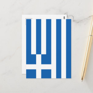 Greece flag postcard