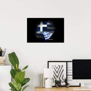 Greece flag poster