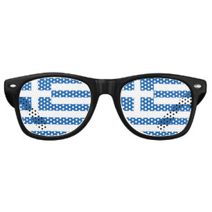 Greece flag  retro sunglasses