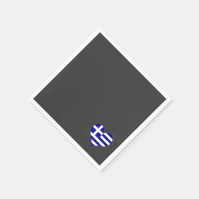 Greece Flag Shining Unique Napkin (Corner)