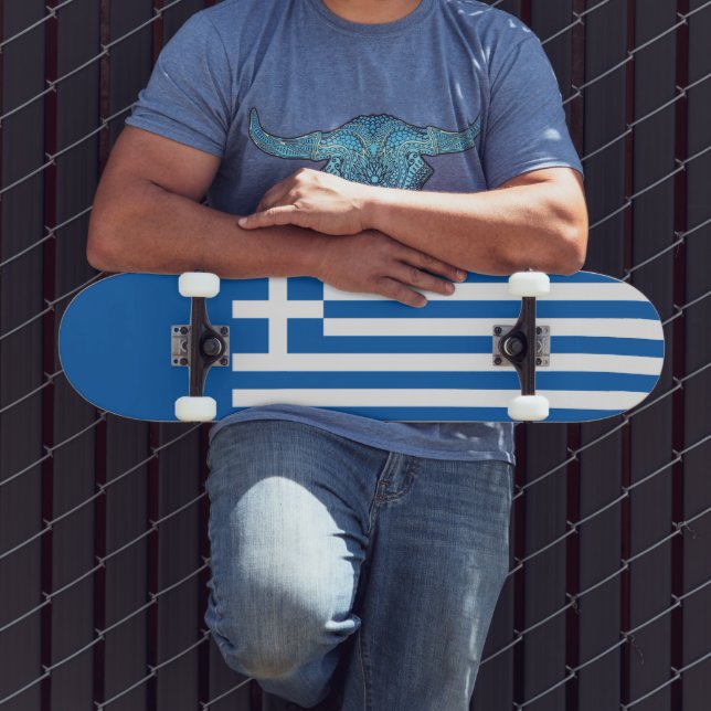 Greece Flag Skateboard (Outdoor 3)