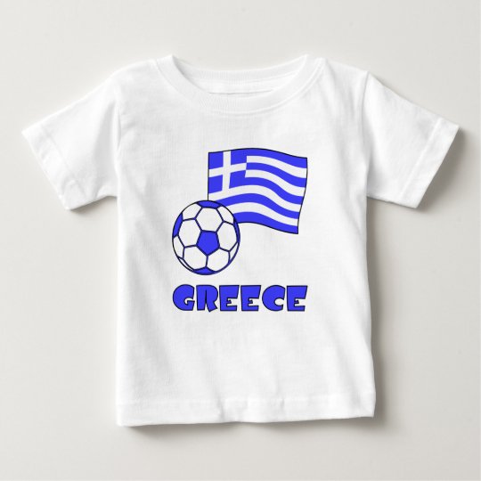 Greece Flag Soccer Ball Baby T-Shirt
