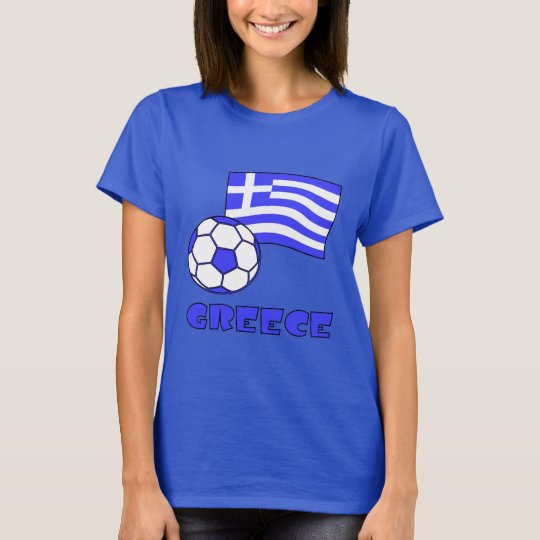 Greece Flag Soccer Ball T-Shirt