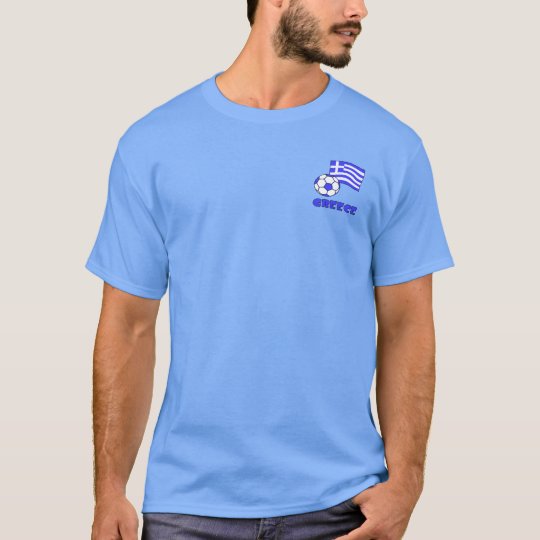 Greece Flag Soccer Ball T-Shirt