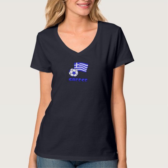 Greece Flag Soccer Ball T-Shirt