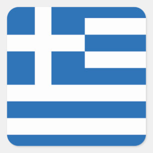 Greece Flag Square Sticker
