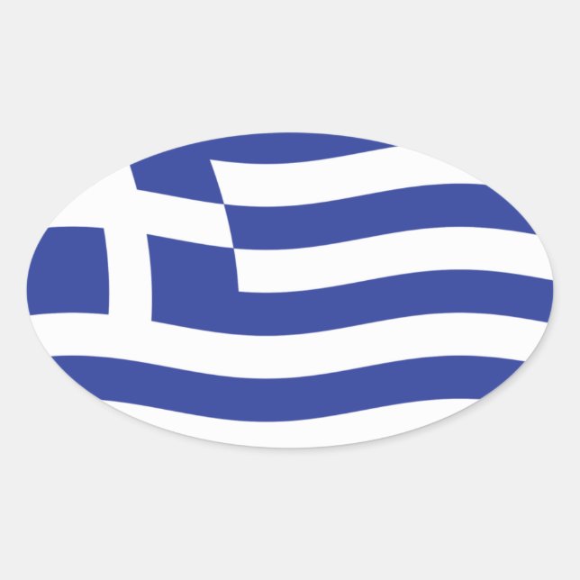 Greece Flag Sticker (Front)