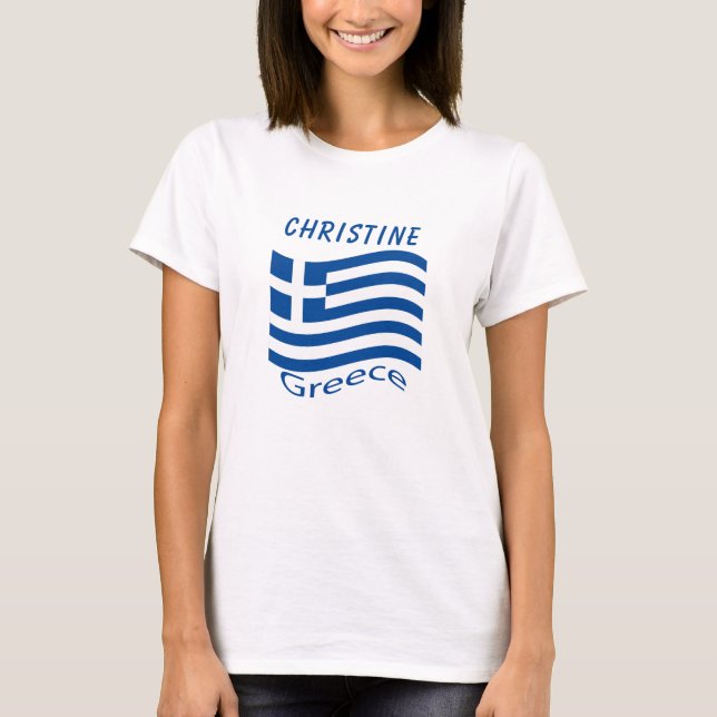 Greece Flag T-Shirt (Front)