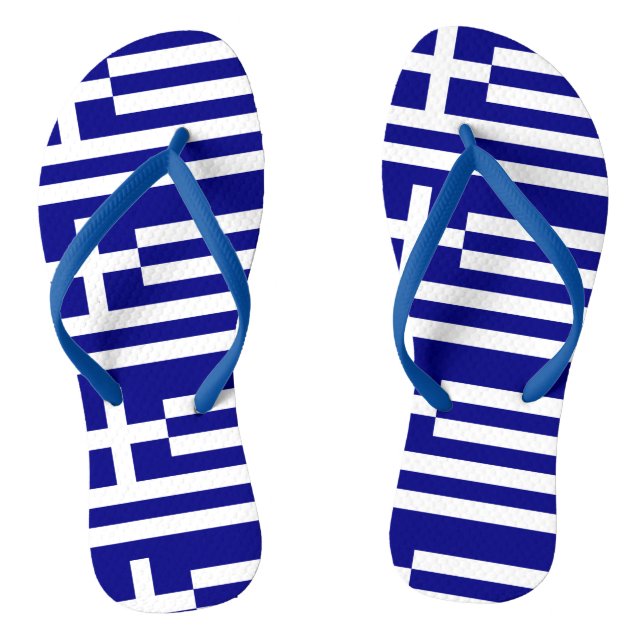 Greece Flag Thongs (Footbed)