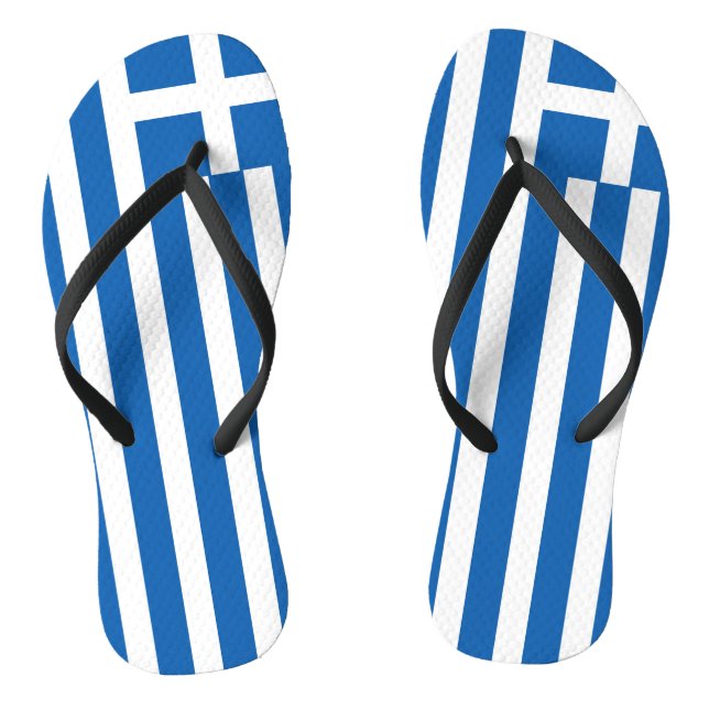 Greece Flag Thongs (Footbed)
