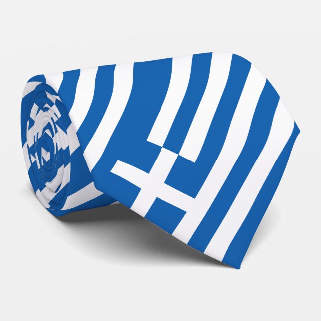 Greece Flag Tie (Rolled)