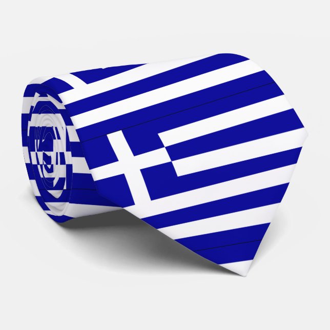 Greece Flag Tie (Rolled)