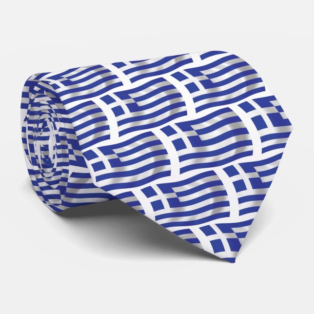 Greece Flag Tie (Rolled)