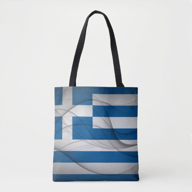 Greece Flag Tote Bag (Front)