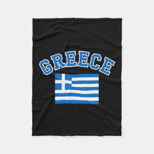Greece Flag Travel Souvenir Greek  Fleece Blanket