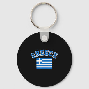 Greece Flag Travel Souvenir Greek Key Ring