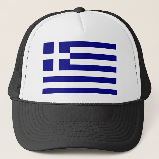 Greece-Flag Trucker Hat (Front)