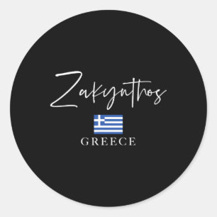 Greece Flag Vacation - Island Zakynthos Classic Round Sticker