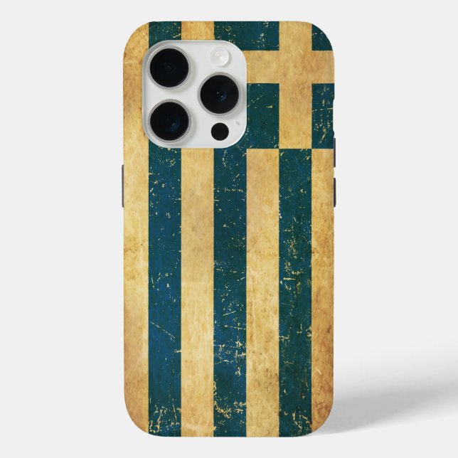Greece Flag Vintage Grunge Case-Mate iPhone Case (Back)