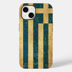 Greece Flag Vintage Grunge Case-Mate iPhone 14 Case