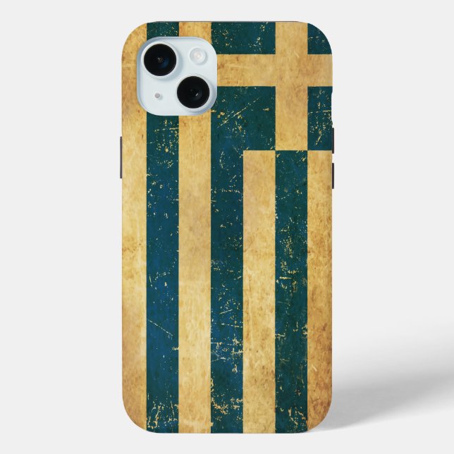 Greece Flag Vintage Grunge Case-Mate iPhone Case (Back)