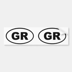 Greece GR European oval Bumper Sticker