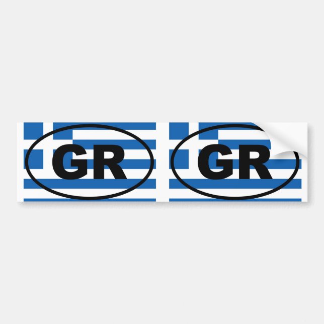 Greece GR European oval Bumper Sticker (Front)