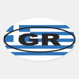 Greece GR European Oval Sticker