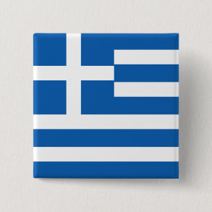 Greece (Greek) Flag 15 Cm Square Badge