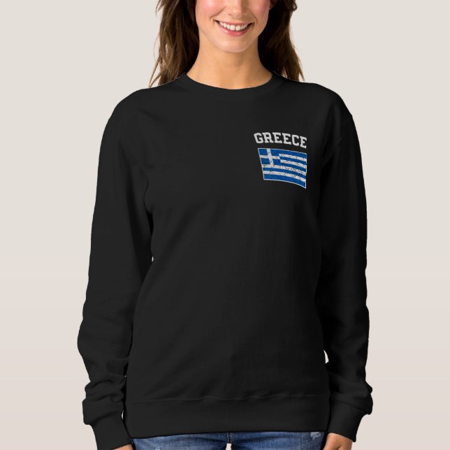 Greece Greek Flag Pride Family Men Women Kids Athe Sweatshirt (Front)