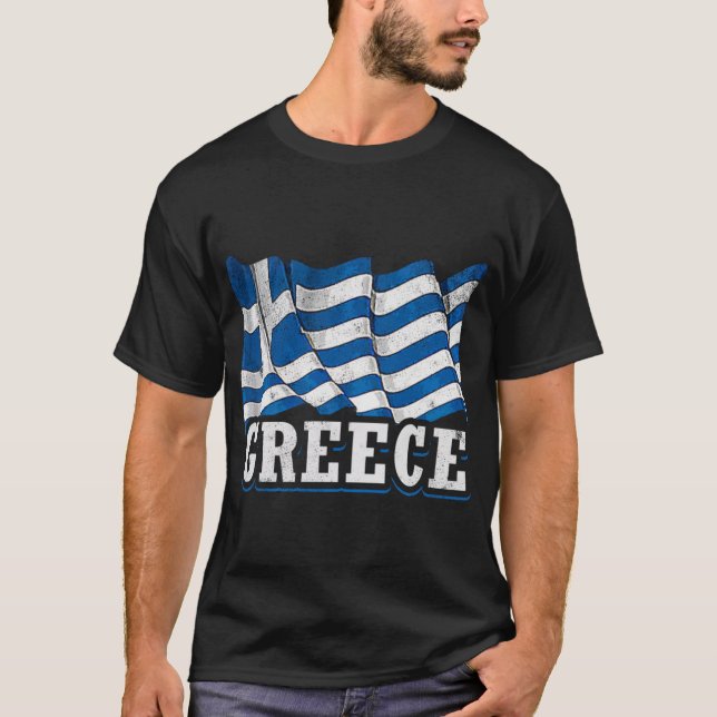 Greece Greek Flag T-Shirt (Front)