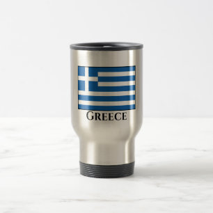 Greece (Greek) Flag Travel Mug
