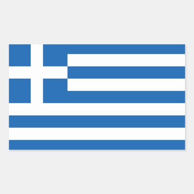 Greece – Greek National Flag Rectangular Sticker (Front)