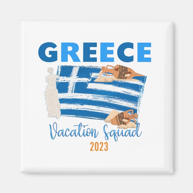 Greece Greek Vacation Europe Travel Group Matching Magnet (Front)
