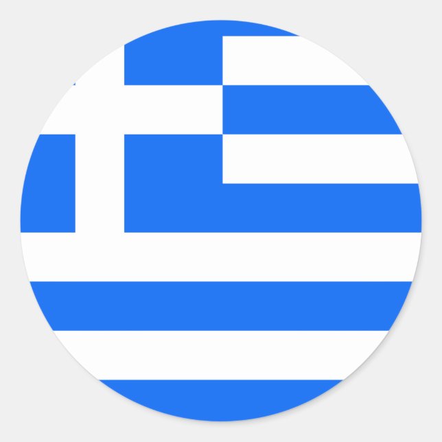 Greece High quality Flag Classic Round Sticker (Front)