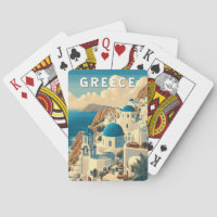 Greece Illustration Travel Art Vintage