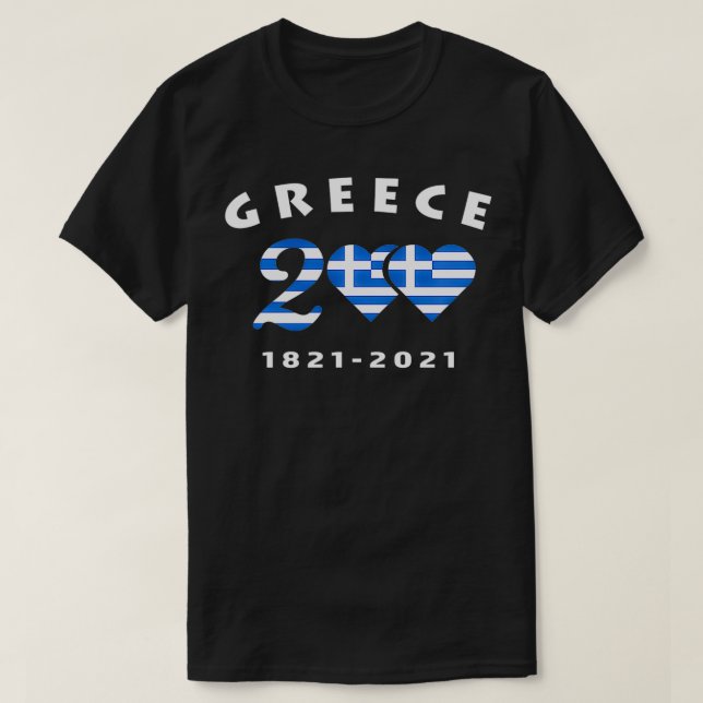 Greece independence day Greek 200th Aniversary bic T-Shirt (Design Front)